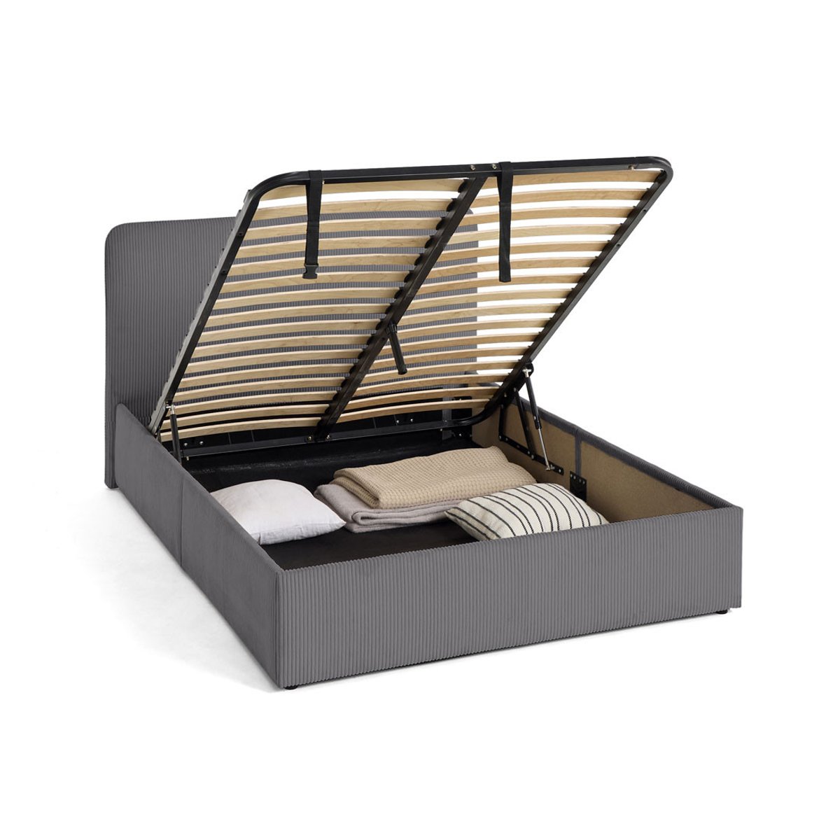 Lit coffre - GOYAVE gris anthracite, BEST MOBILIER