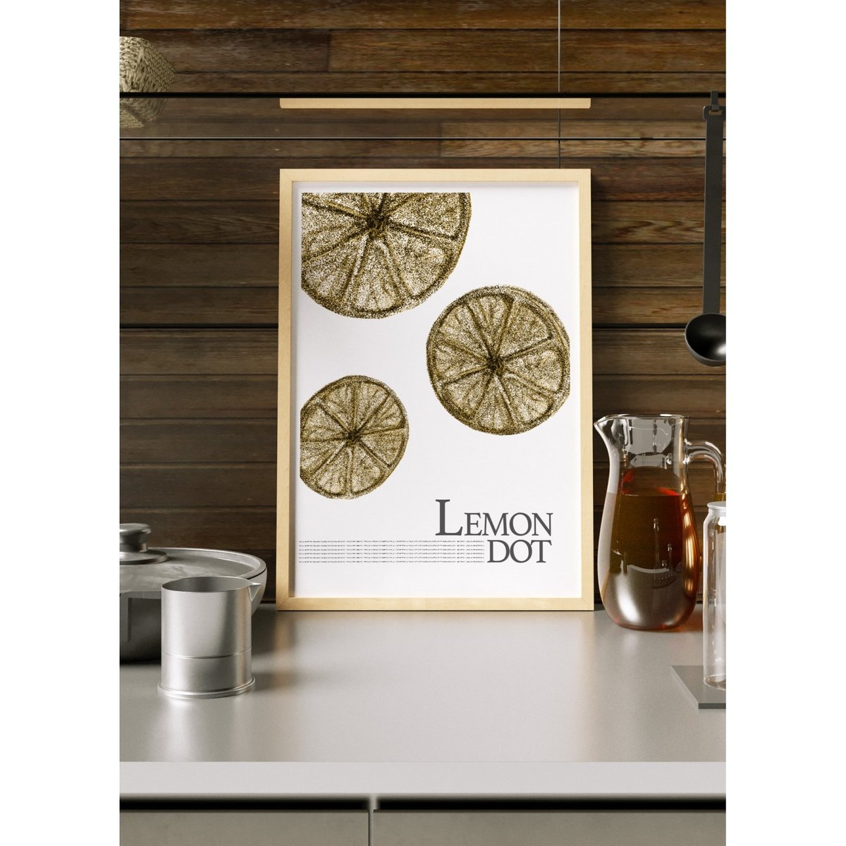 Affiche 'Lemon dot' blanc, L'AFFICHERIE