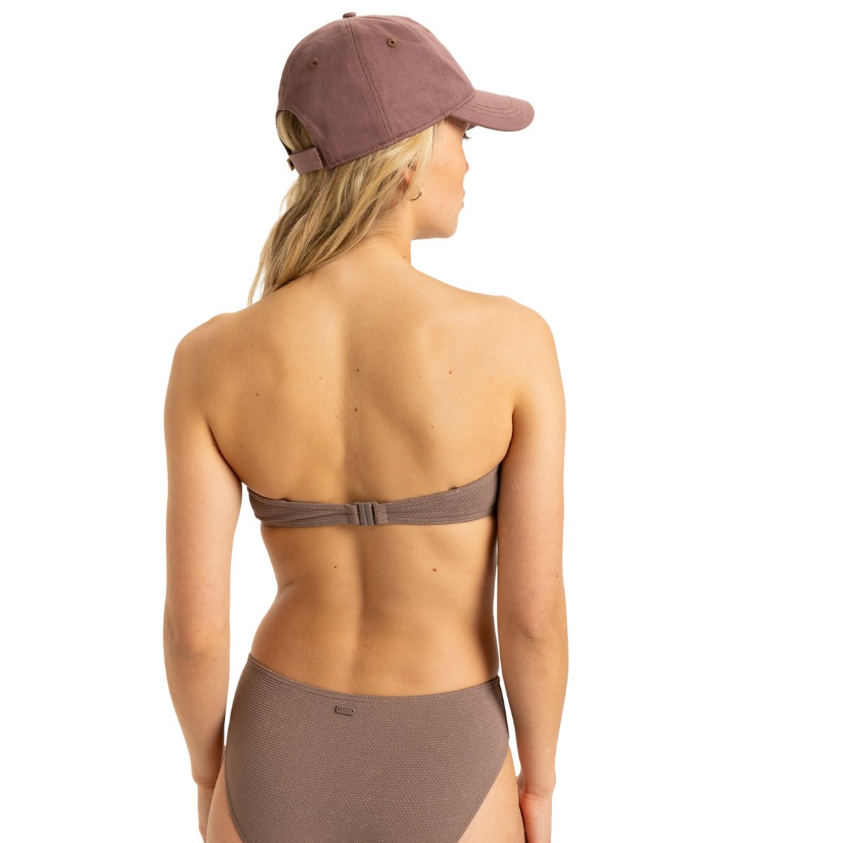 Haut de maillot de bain bandeau LASCA. marron deep taupe, ROXY