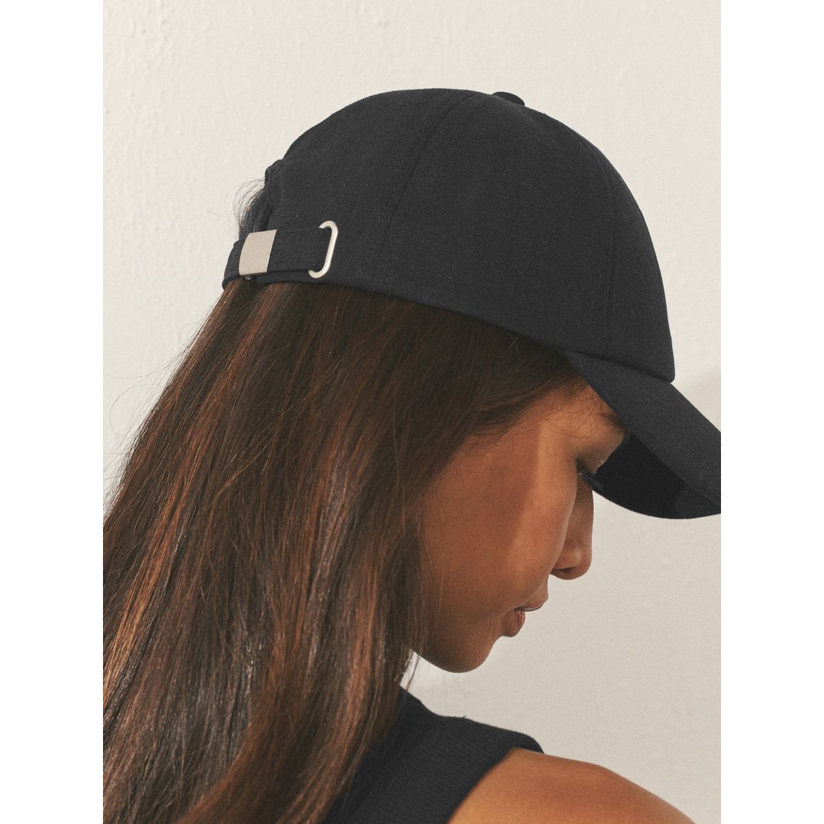 Casquette en lin noir, NEXT