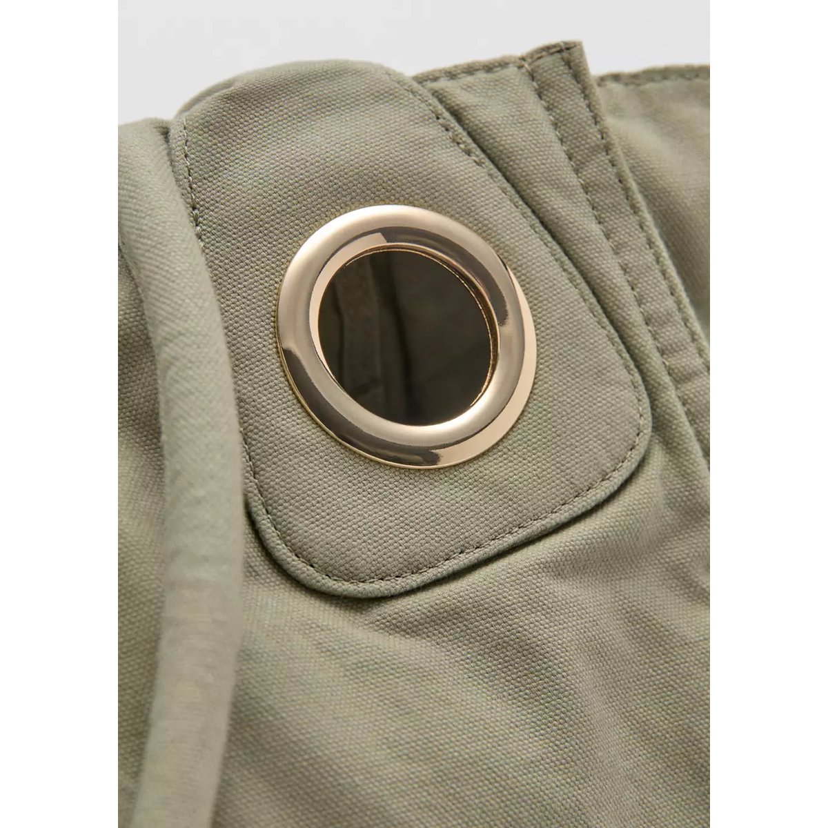 Sac en toile à œillets vert d´eau, MANGO