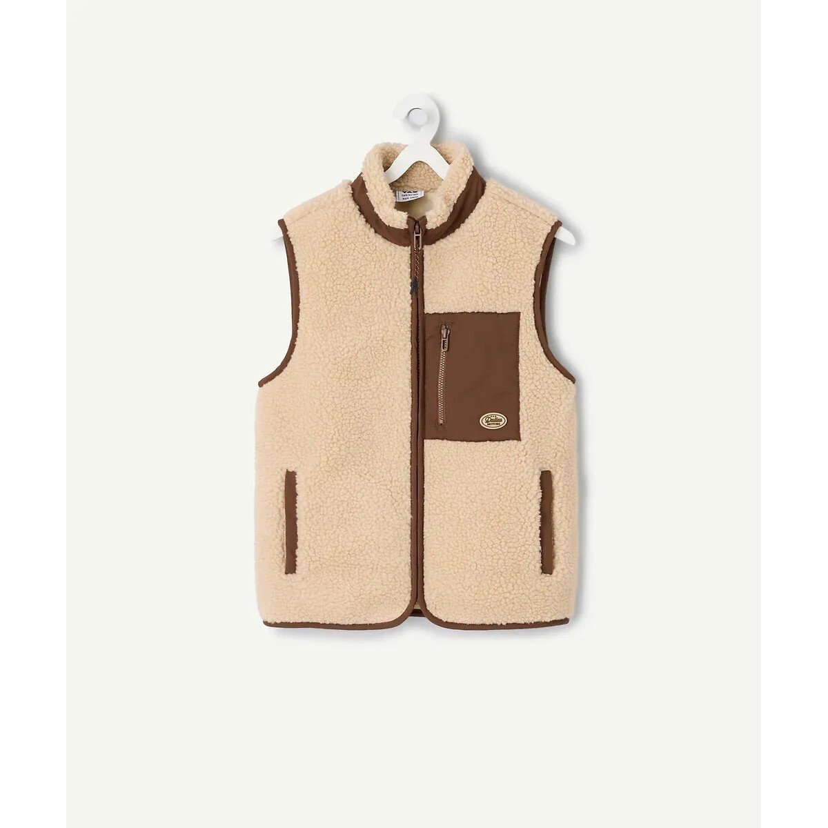 Veste sans manches en sherpa beige, TAPE A L'OEIL