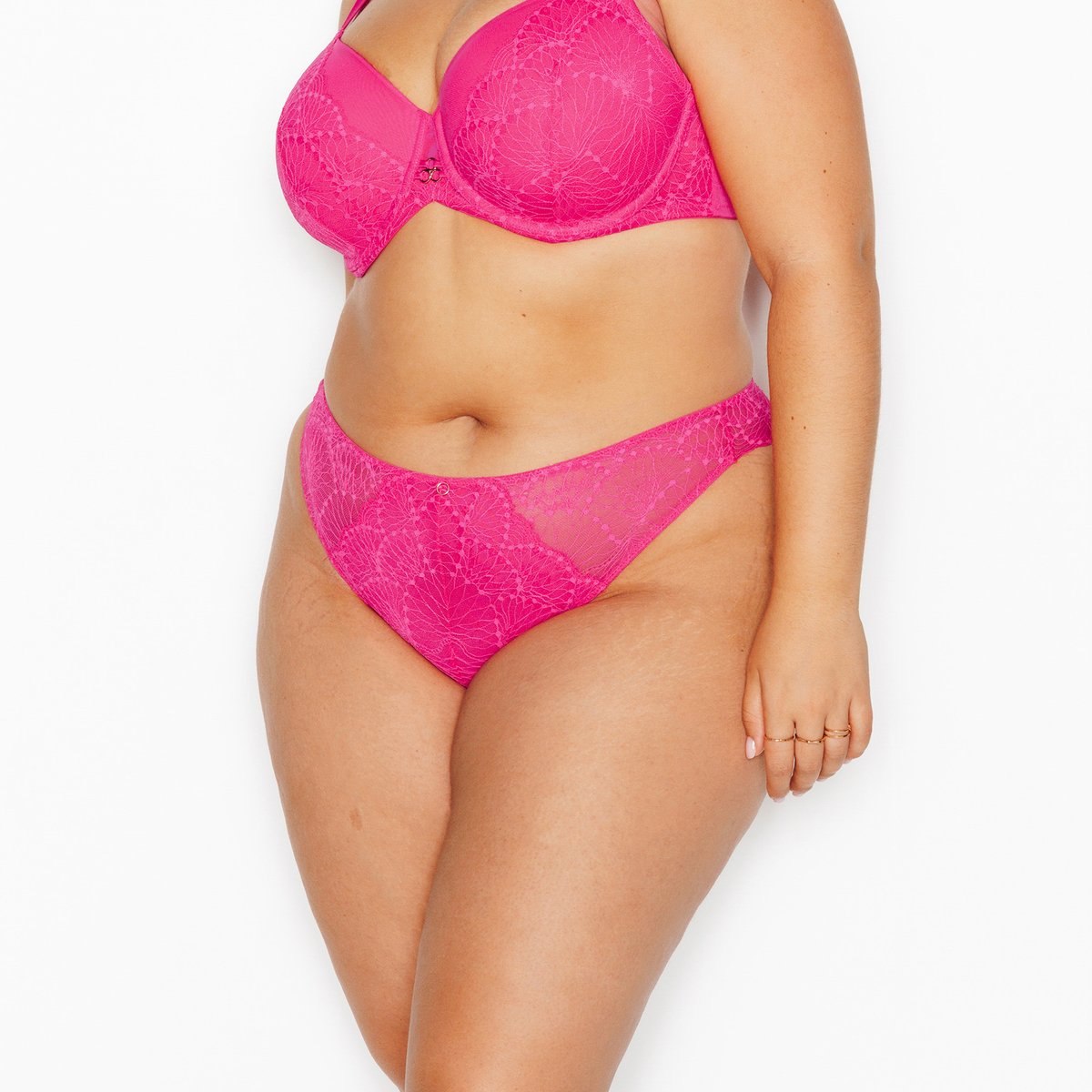 Tanga HERMINE+ fuchsia, ROUGEGORGE LINGERIE