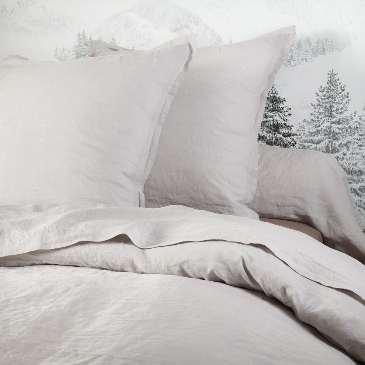Drap Plat Uni - LIN LAVE blanc, TRADITION DES VOSGES