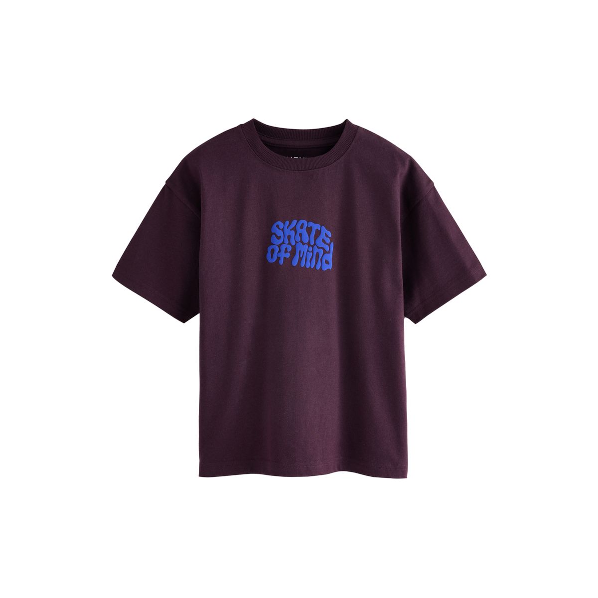 T-shirt manches courtes imprimé, lot de 3 bleu/neutre/prune, NEXT