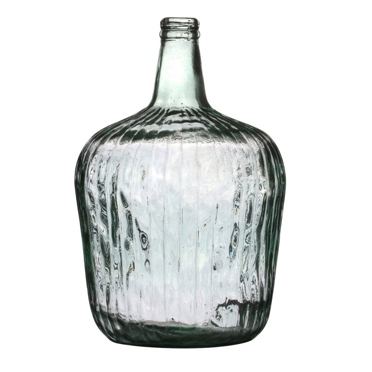 Vase dame Jeanne verre recyclé 16L Sahara transparent, DECORATIE