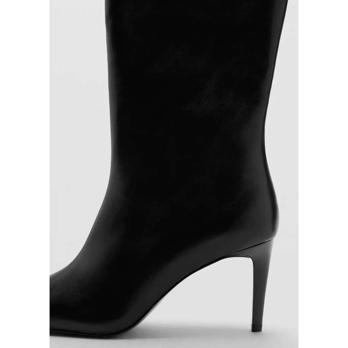 Bottes hautes talons aiguilles noir, MANGO