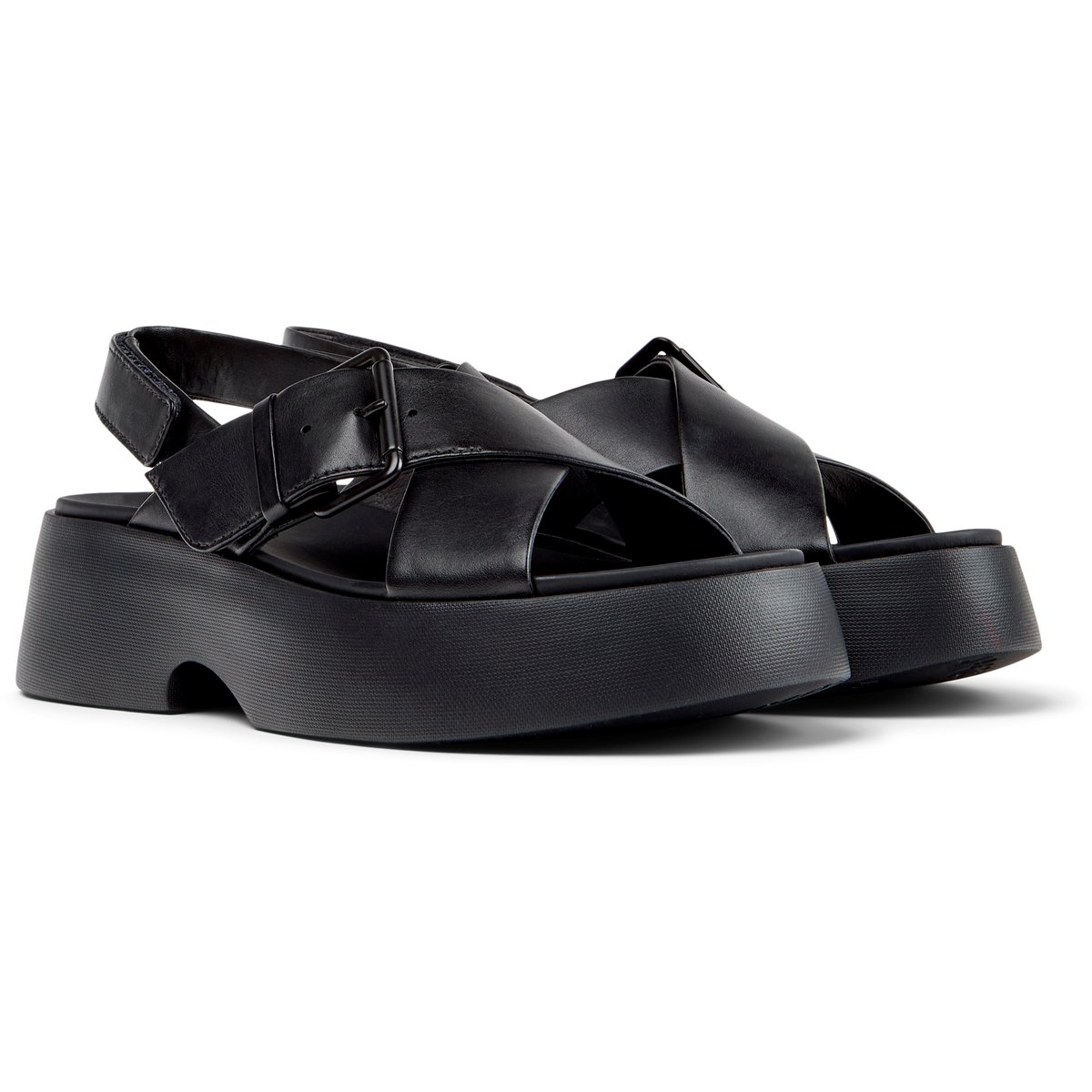 Sandales Tasha Cuir noir, CAMPER