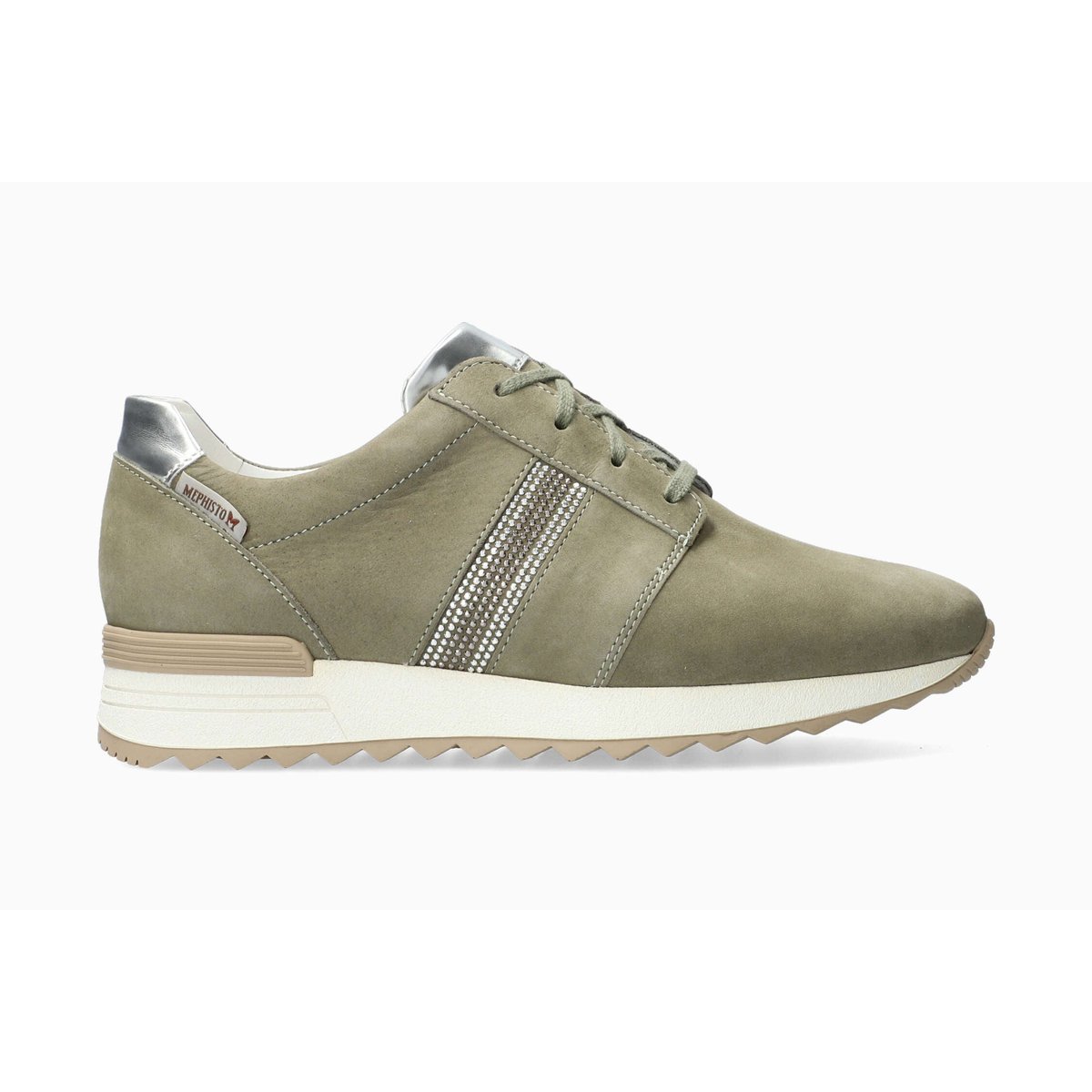 Baskets en cuir / textile TOPAZIA vert 5129, MEPHISTO