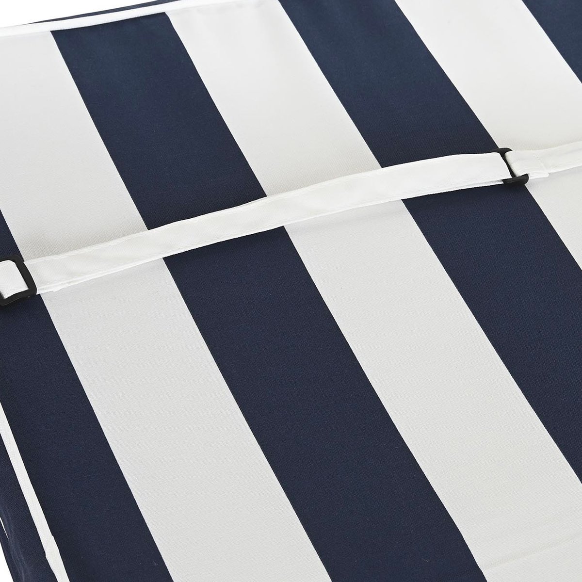 Coussin fauteuil de jardin rayé bleu et blanc imperméable 42x4x115cm bleu & blanc, WADIGA