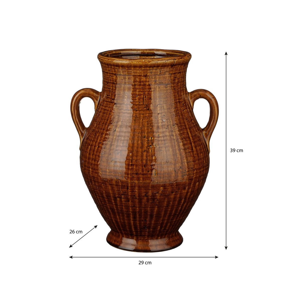 Vase H39 cm ELENA marron, MICA DECORATIONS
