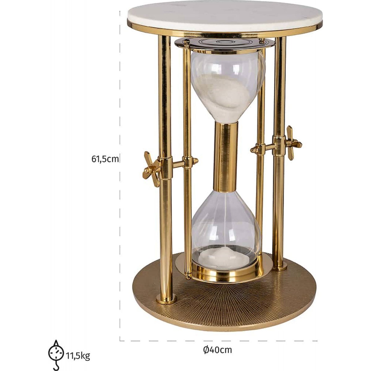 Horloge en verre et marbre Tempus élégance or et marbre élégant, RECOLLECTION