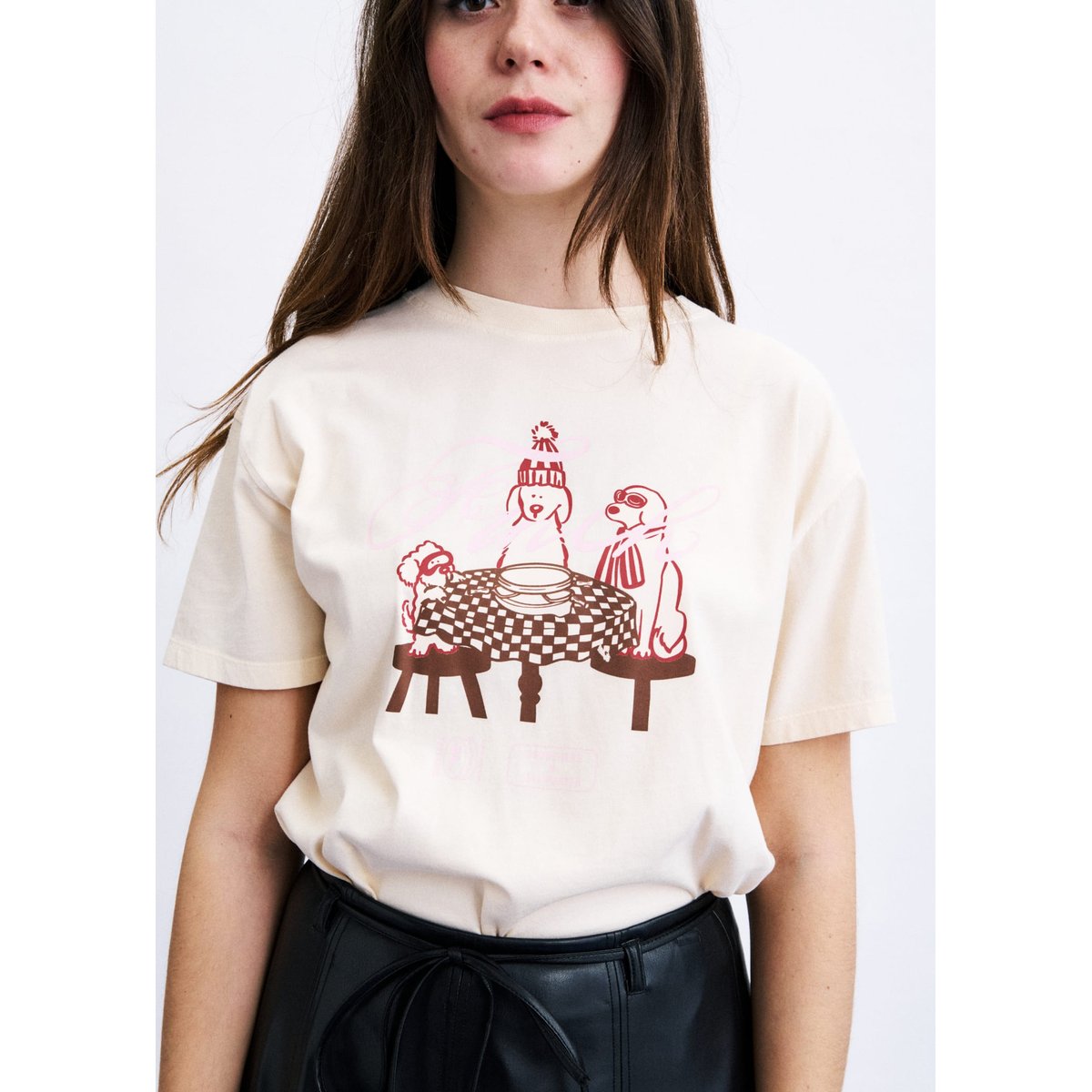 T-shirt Raclette en coton RACLETTE beige crème, FRNCH