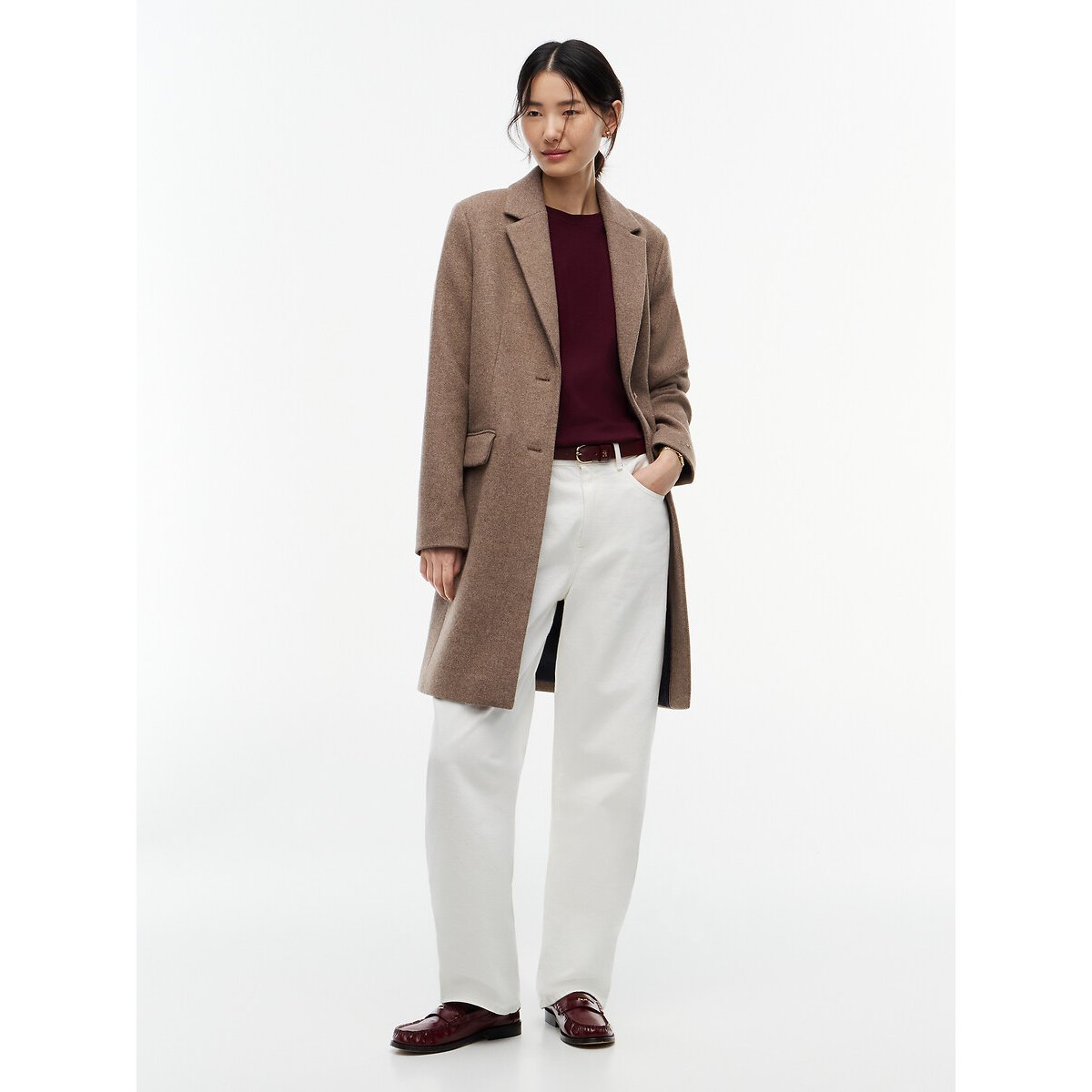T-shirt col rond manches courtes burgundy, TOMMY HILFIGER