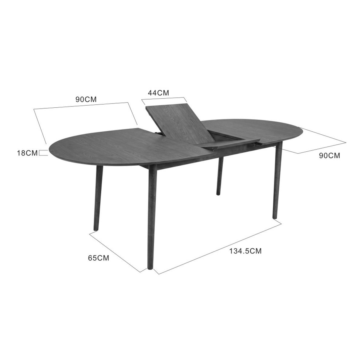 Table à manger extensible en bois 6 à 10 personnes 180-220cm - ESSENTIA bois clair, DRAWER
