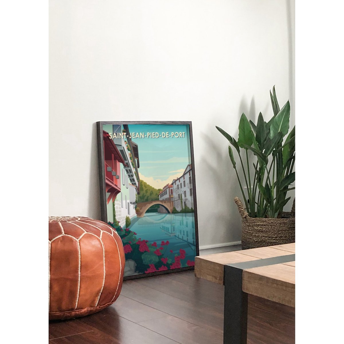 Affiche ville Saint-Jean-Pied-de-Port blanc, L'AFFICHERIE