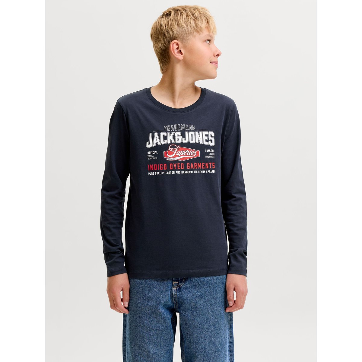 T-Shirt À Manches Longues navy blazer, JACK & JONES JUNIOR