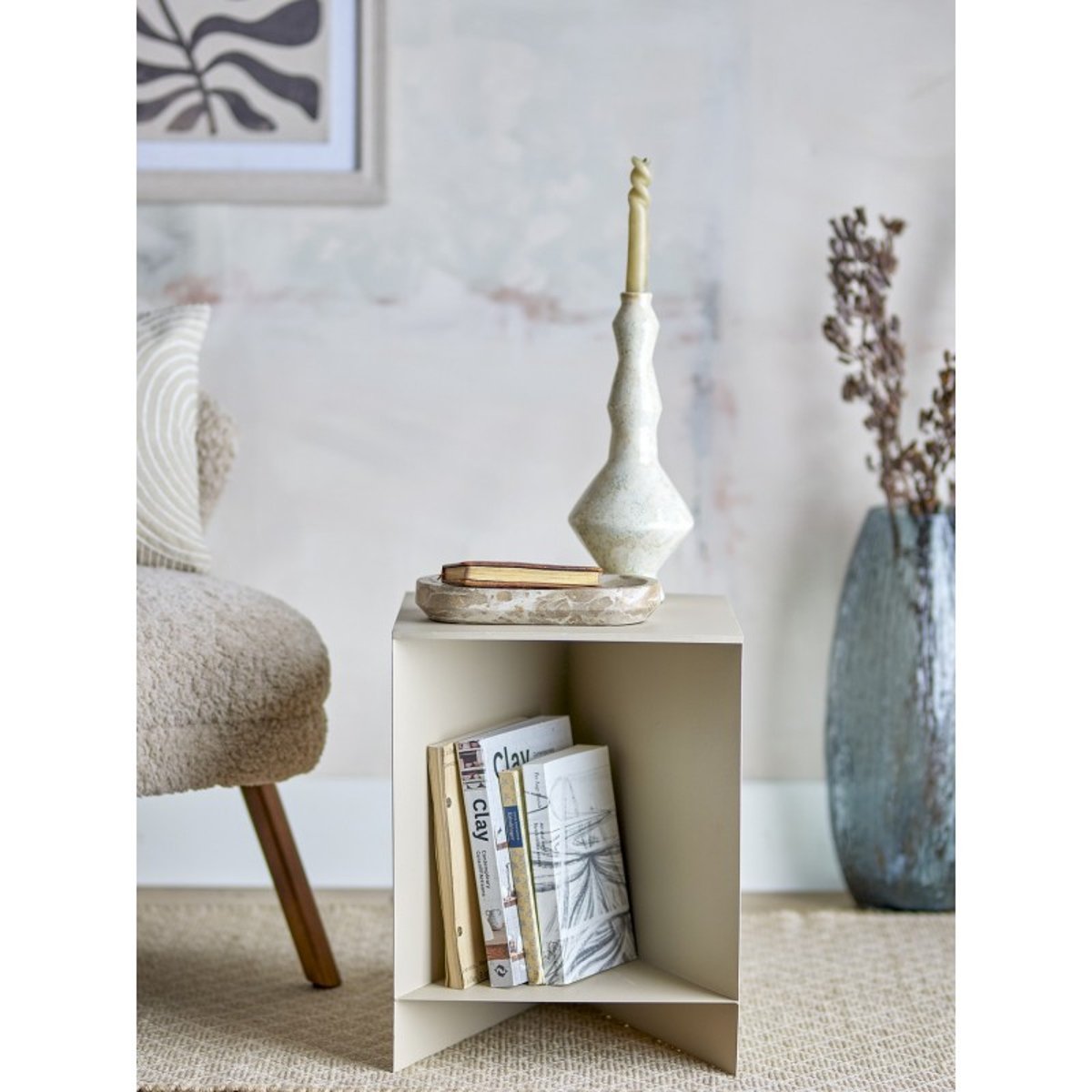 Petite table basse d'appoint design Bloomingvilel Tasha beige, BLOOMINGVILLE