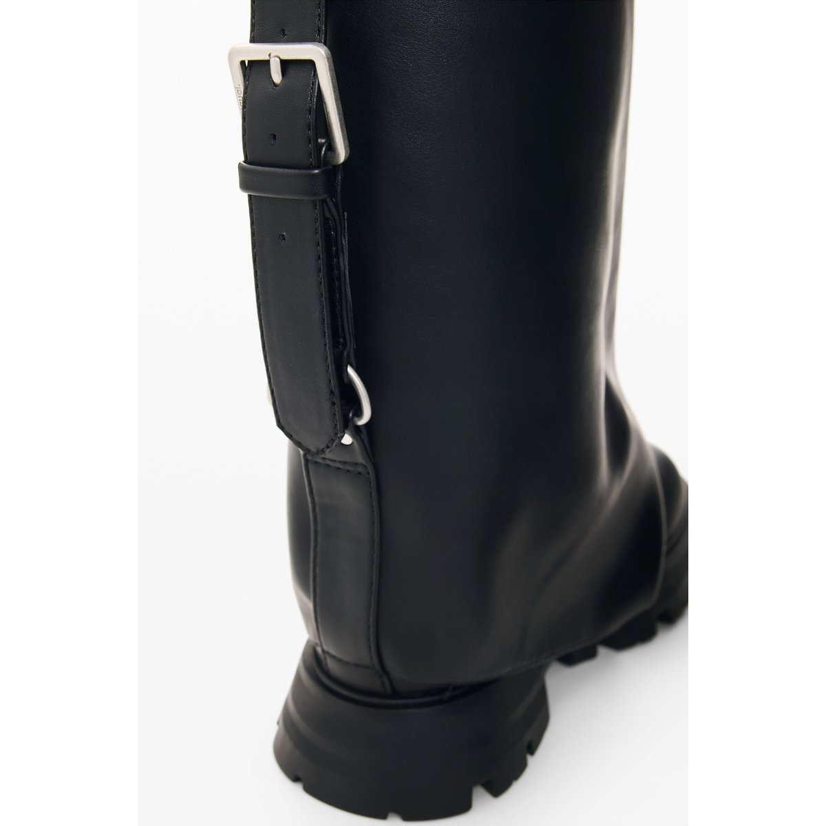 Bottes hautes effet cuir noir, DESIGUAL