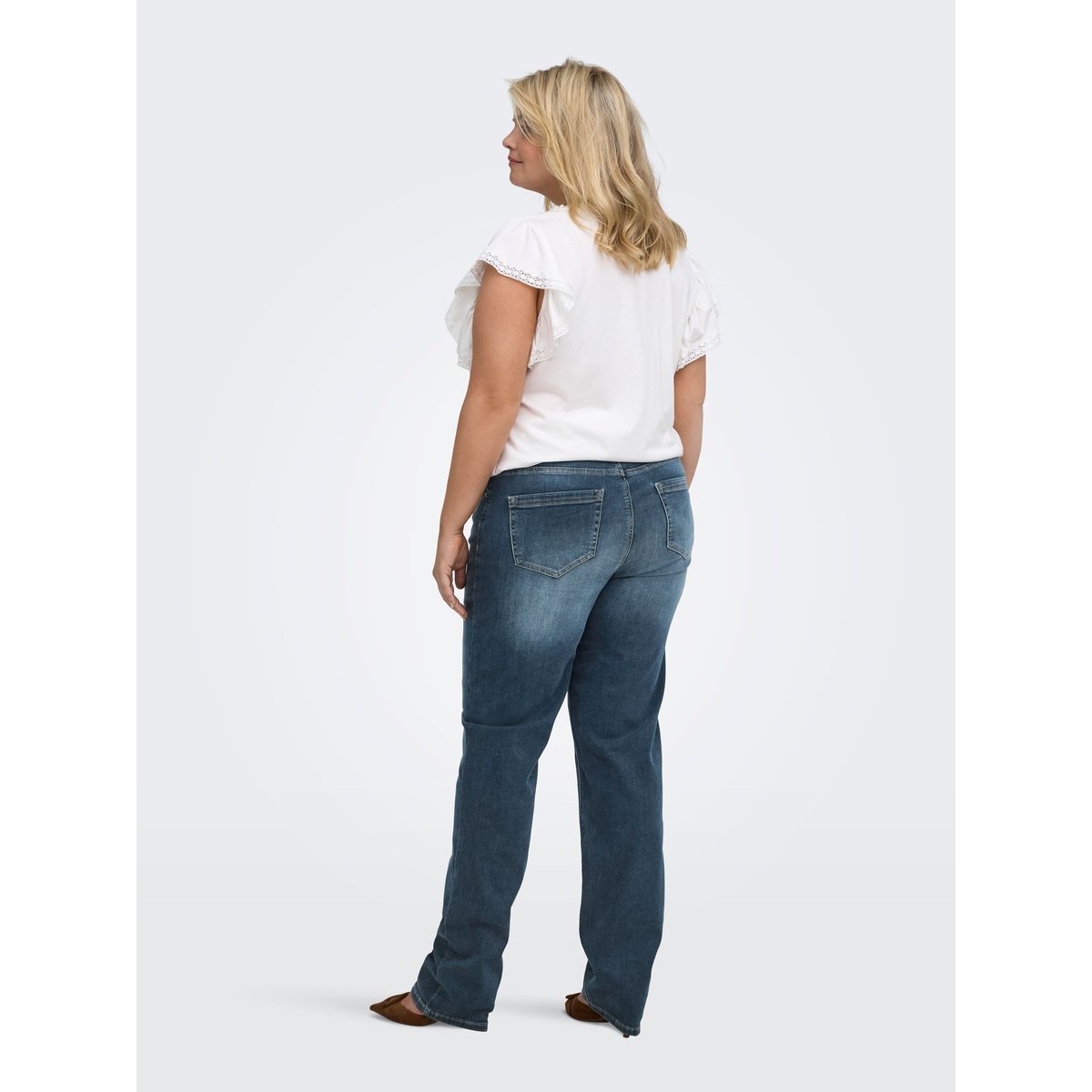 Jean Coupe Droite dark blue denim, ONLY CARMAKOMA
