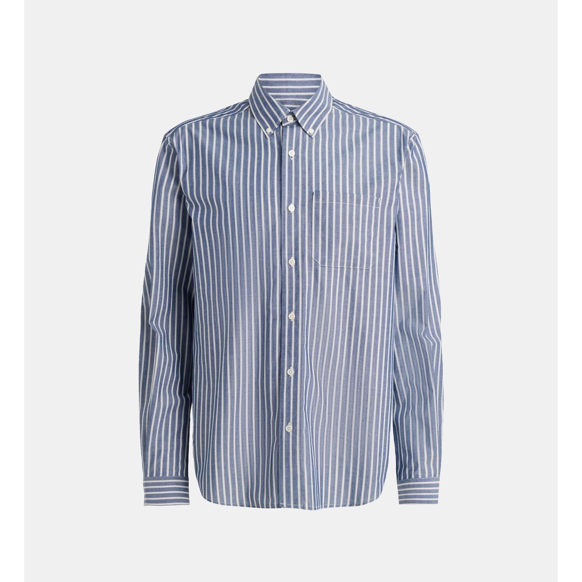 Chemise droite tirstri 2 coton bleu et blanc, GALERIES LAFAYETTE