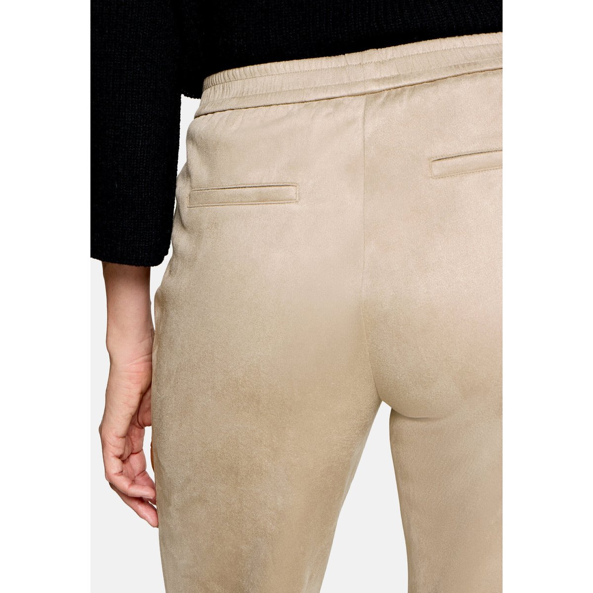 Pantalon à enfiler de coupe droite mocha meringue, BETTY & CO