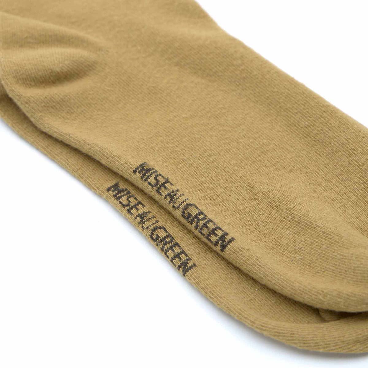 Chaussettes broderie palmier camel, MISE AU GREEN
