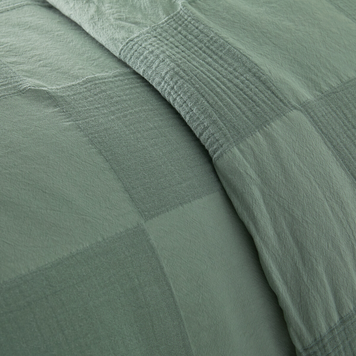 Housse de couette coton et gaze de coton, Agathe sauge, LA REDOUTE INTERIEURS