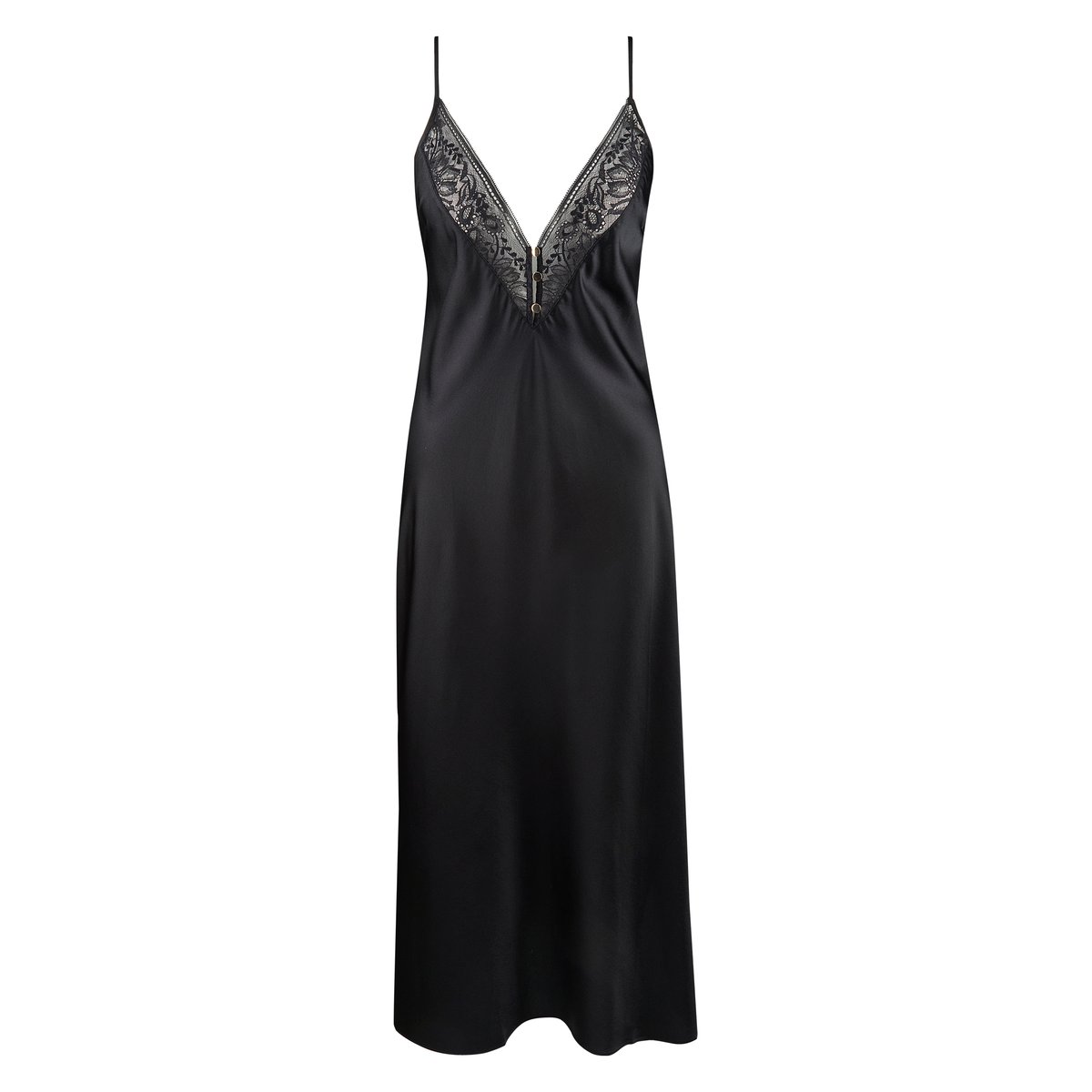 Nuisette longue Midnight Whisper noir, AUBADE