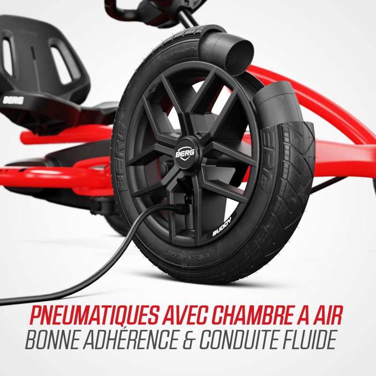 Kart à Pédales pour Enfants, 3+ Ans, Buddy red, BERG TOYS