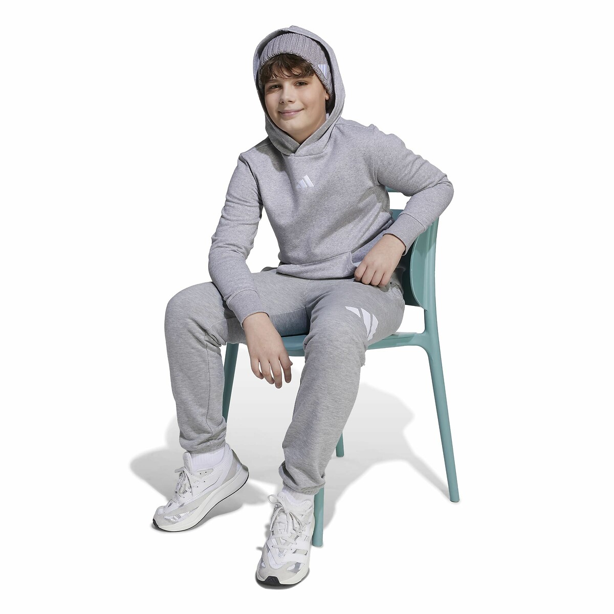Gesloten sweatshirt van geruwd molton grijs, ADIDAS SPORTSWEAR