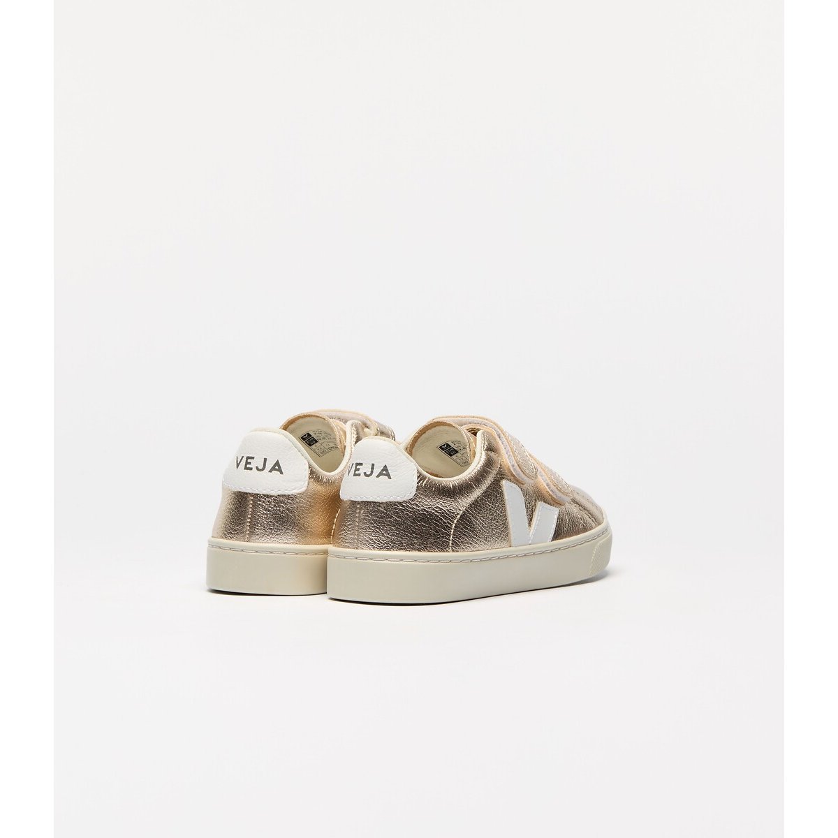 Sneakers in pelle Small Esplar oro bianco, VEJA