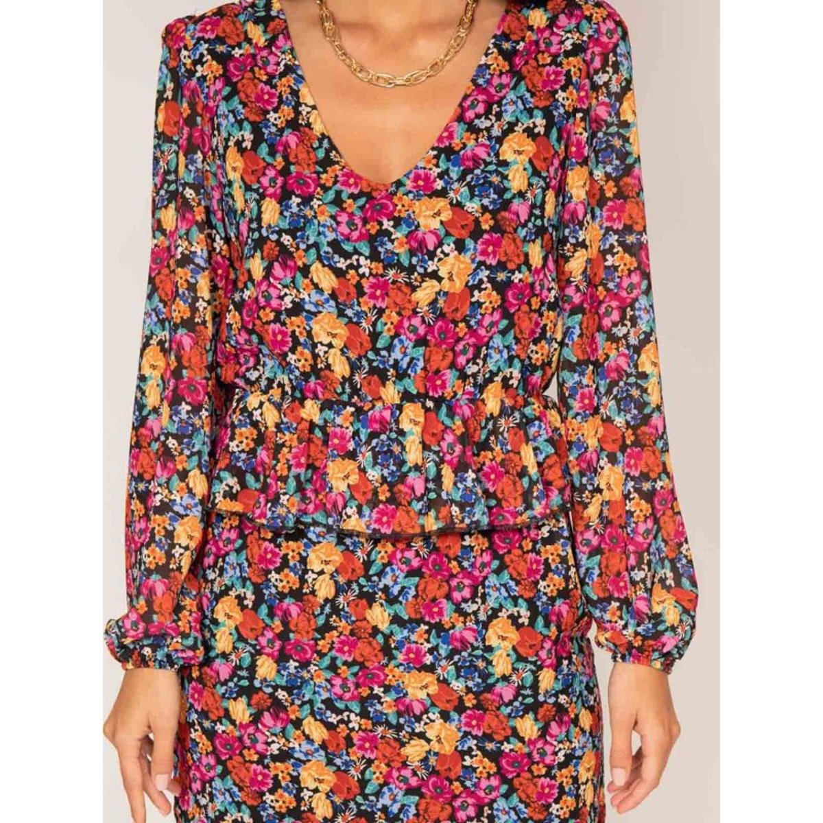 Robe Courte Motifs Imkie noir, DONA LISA