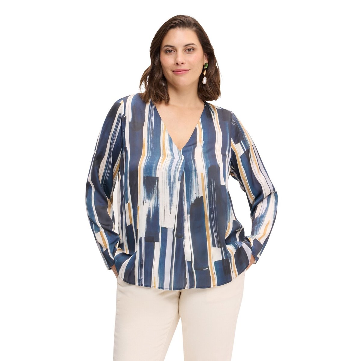 Blouse imprimée bleu, FIORELLA RUBINO