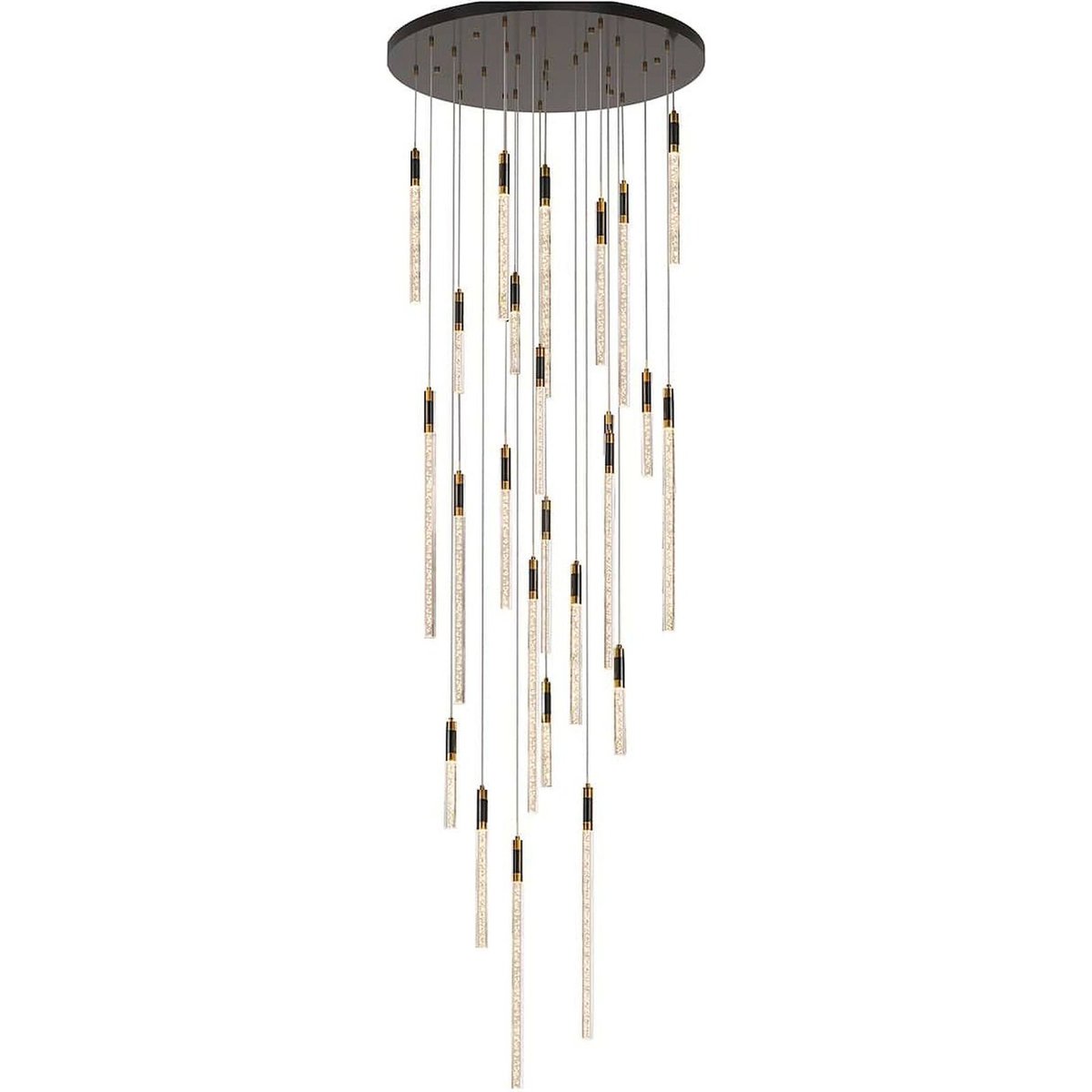 Chandelier moderne en aluminium Richmond Decoration noir et transparent élégant, RECOLLECTION