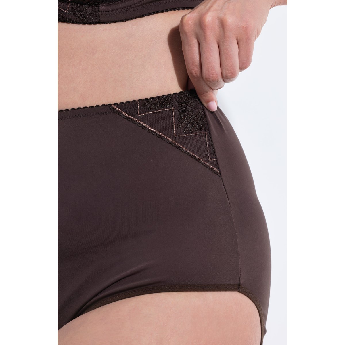 Culotte maxi TruYou en microfibre marron pin, ULLA POPKEN