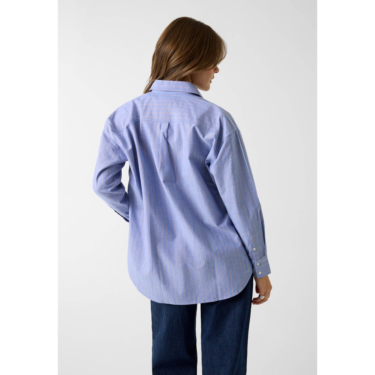 Chemise Oxford Oversize bleu ciel, GUESS