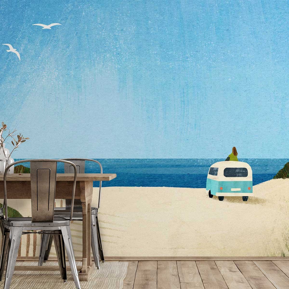 Papier peint horizon salé intissé, HEXOA