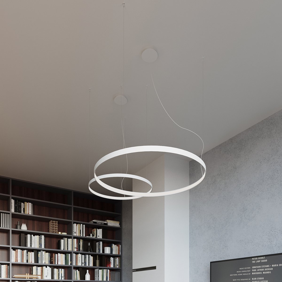 Lustre Aluminium Blanc LED 1 Rio blanc, EDEN