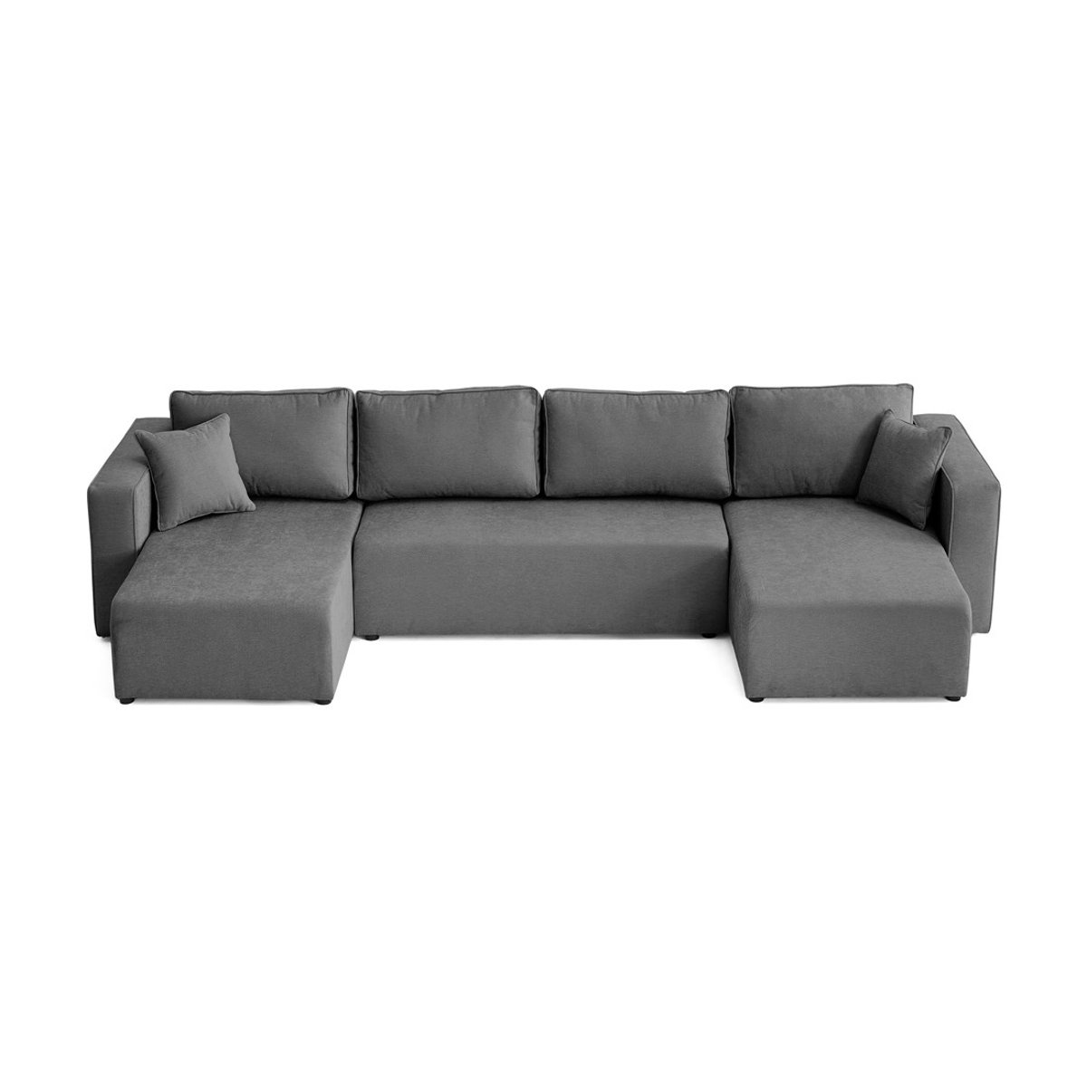 Canapé Panoramique Convertible 7 places - TOPAZE gris foncé, BEST MOBILIER