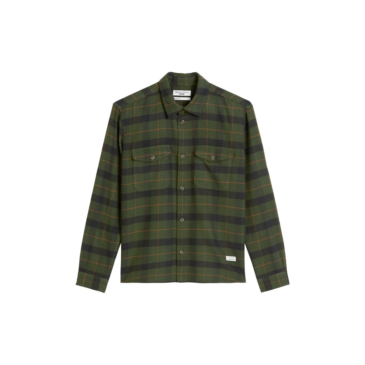 Survêtement en flanelle de coton bio légère vert foncé, MARC O’POLO DENIM