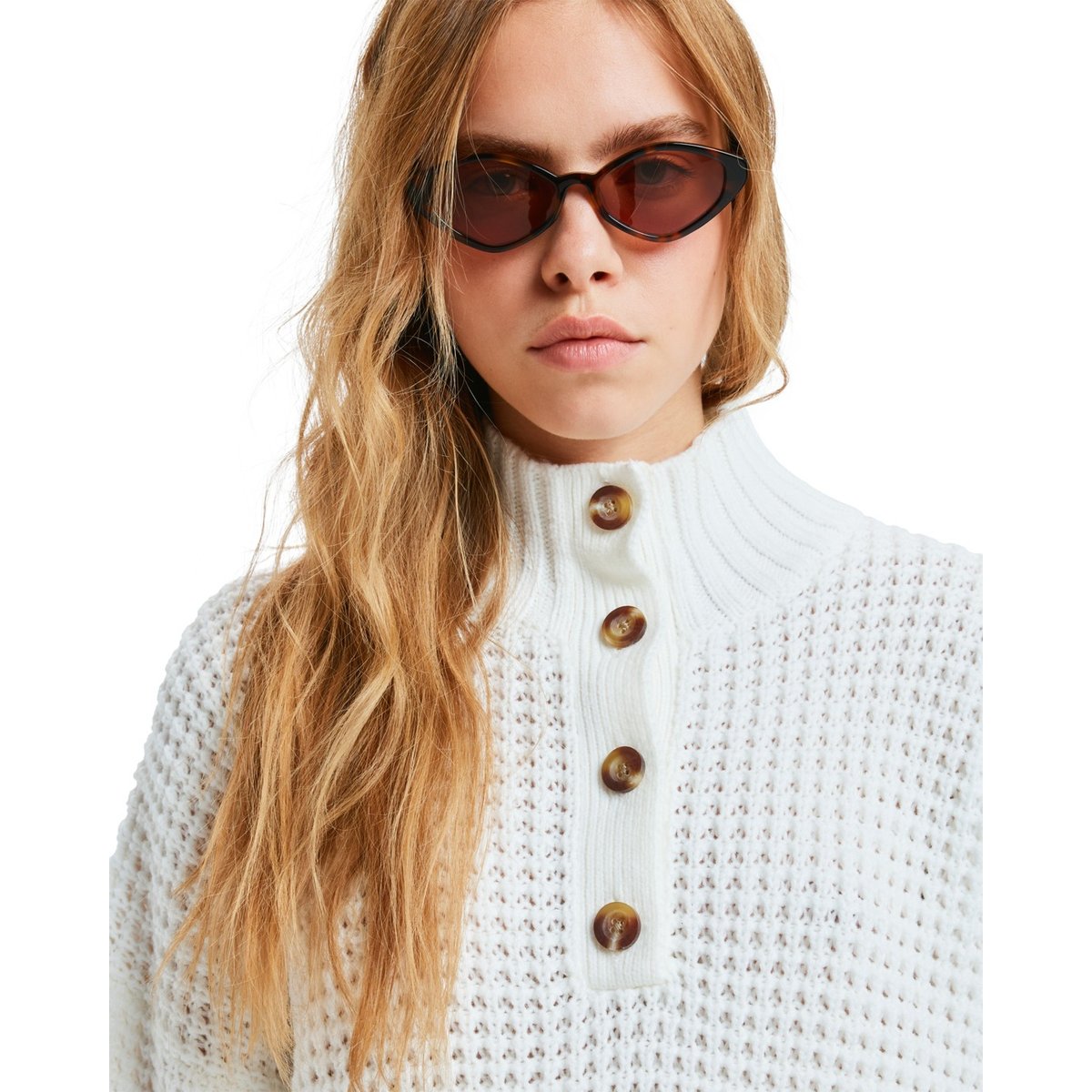 Robe-pull COLDNESS DAYS. blanc egret, ROXY