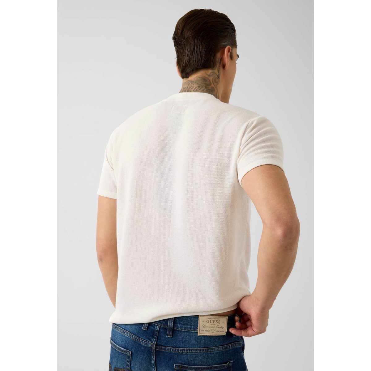 T-Shirt Tricoté blanc, GUESS