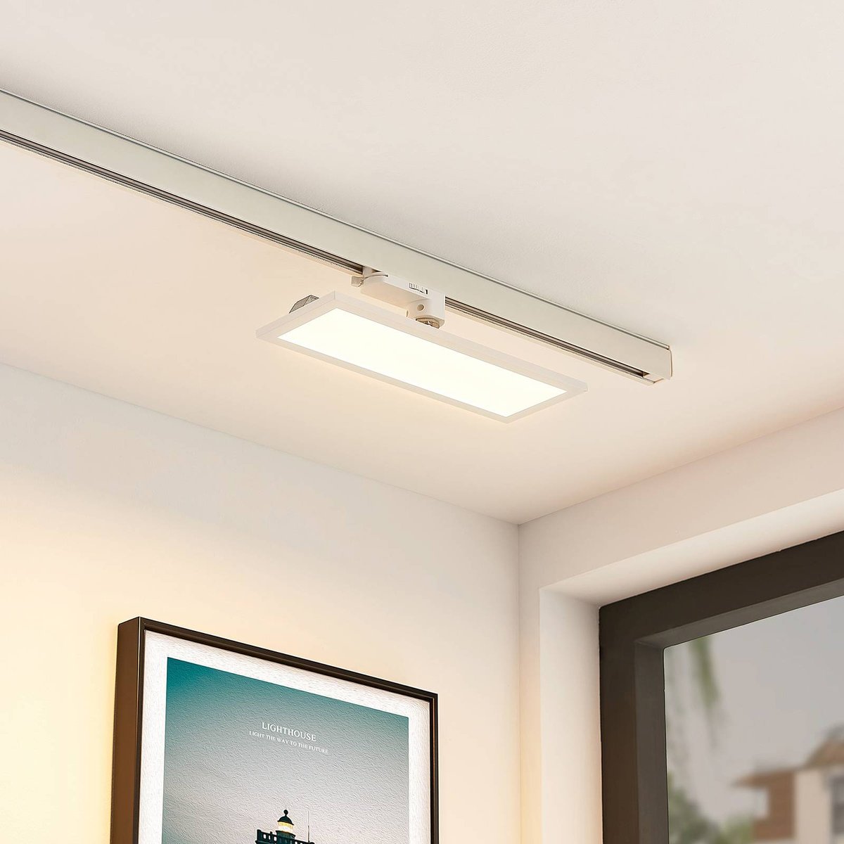 Projecteur pour rail électrique LED, Hairis blanc (ral 9010), ARCCHIO
