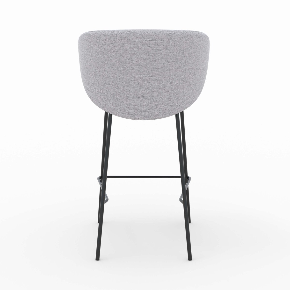 Lot de 2 chaises pour îlot central en tissu 68 cm - VICTORIA gris clair, MAISON PAVANE