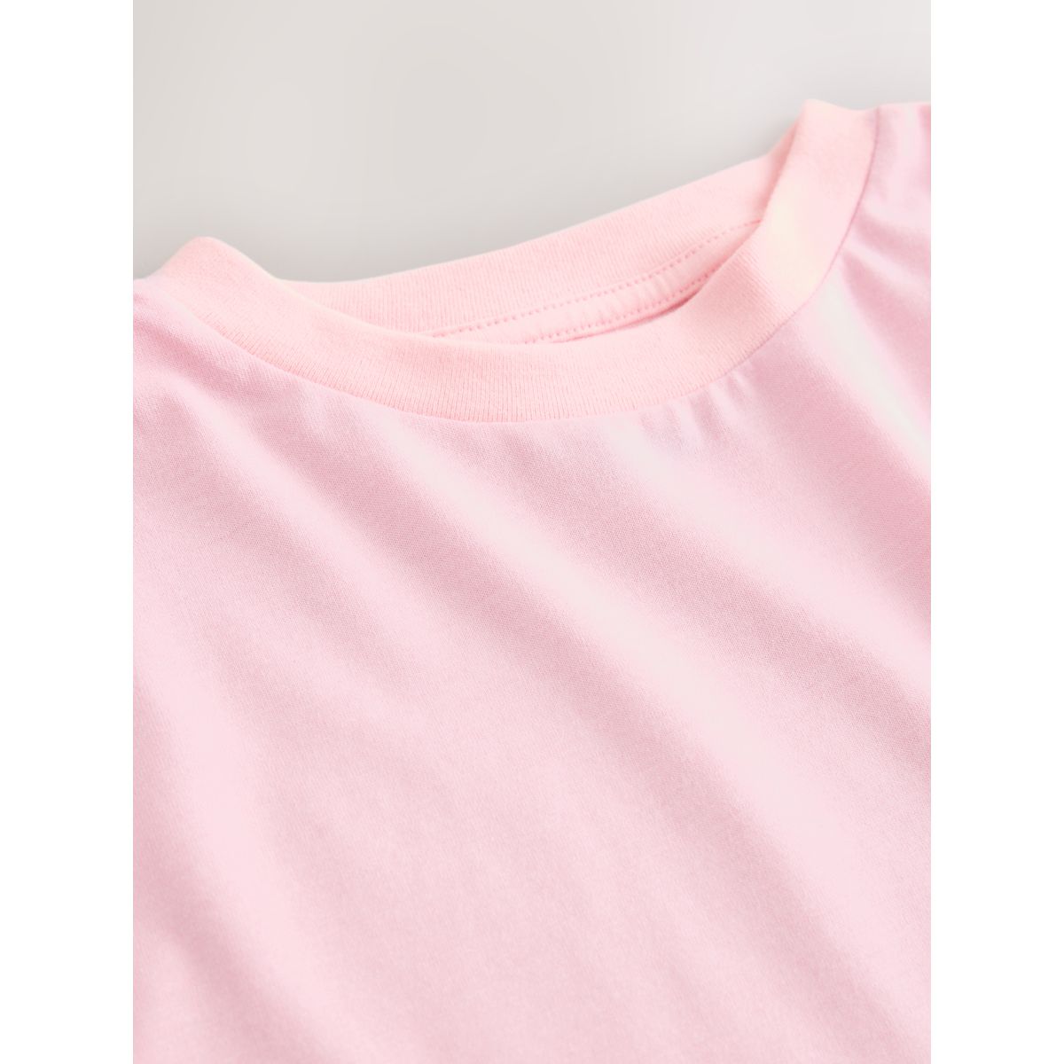 T-shirt avec ourlet orné de dentelle rose, NEXT