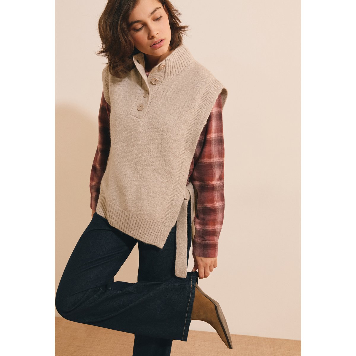 ETAM PULL SERAFIN - PULL SM taupe, ETAM