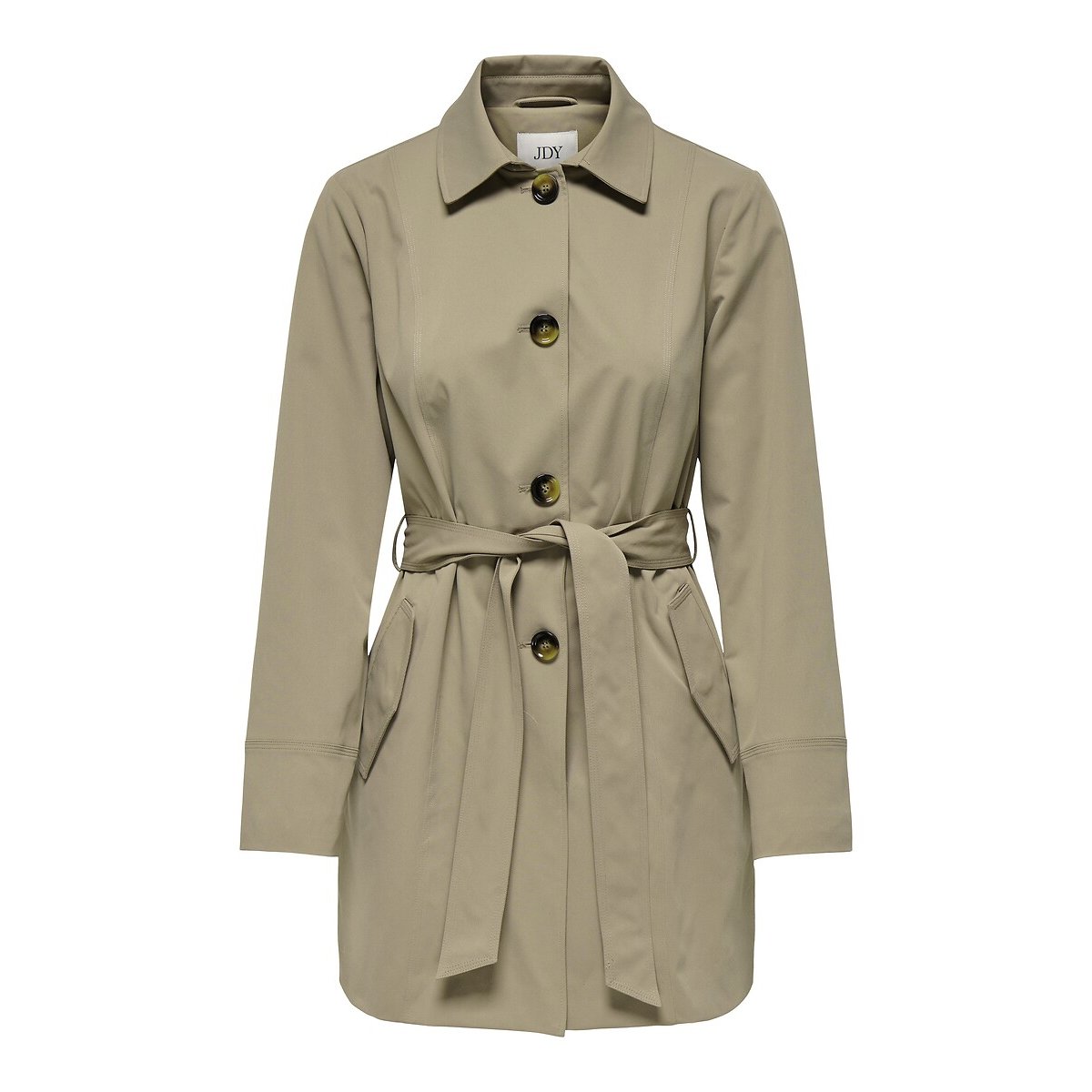 Trench avec ceinture à nouer, 2 poches beige foncé, JDY