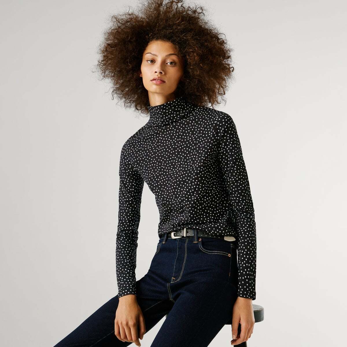 T-Shirt À Imprimé À Pois noir, PEPE JEANS