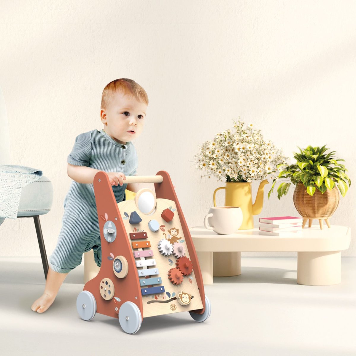 Chariot de marche multicolore, SPEEDY MONKEY